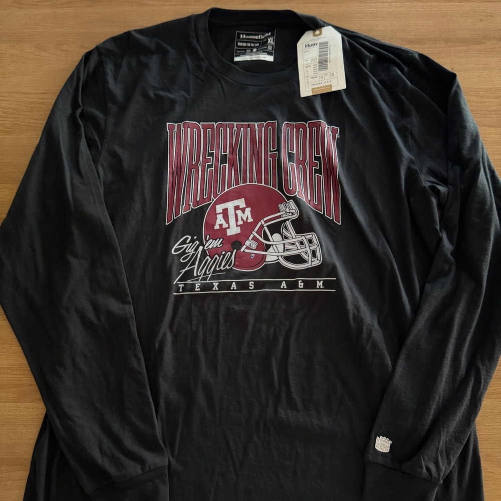 Homefield Texas A&M Wrecking Crew Long Sleeve T-Shirt Black XL